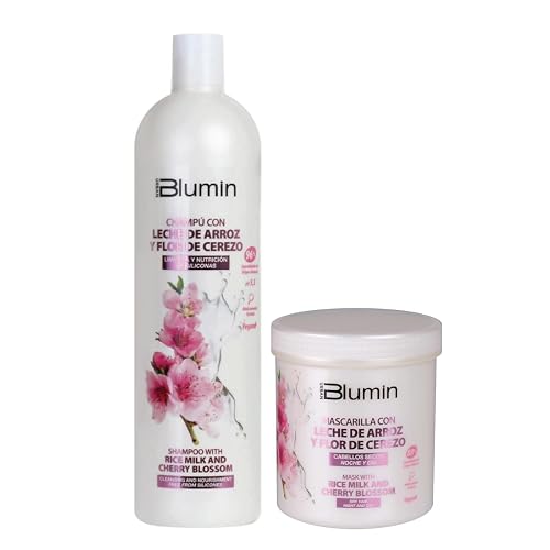 Blumin-Shampoo (1000 ml) & Mask (700 ml) Rice Milk and Cherry Blossom