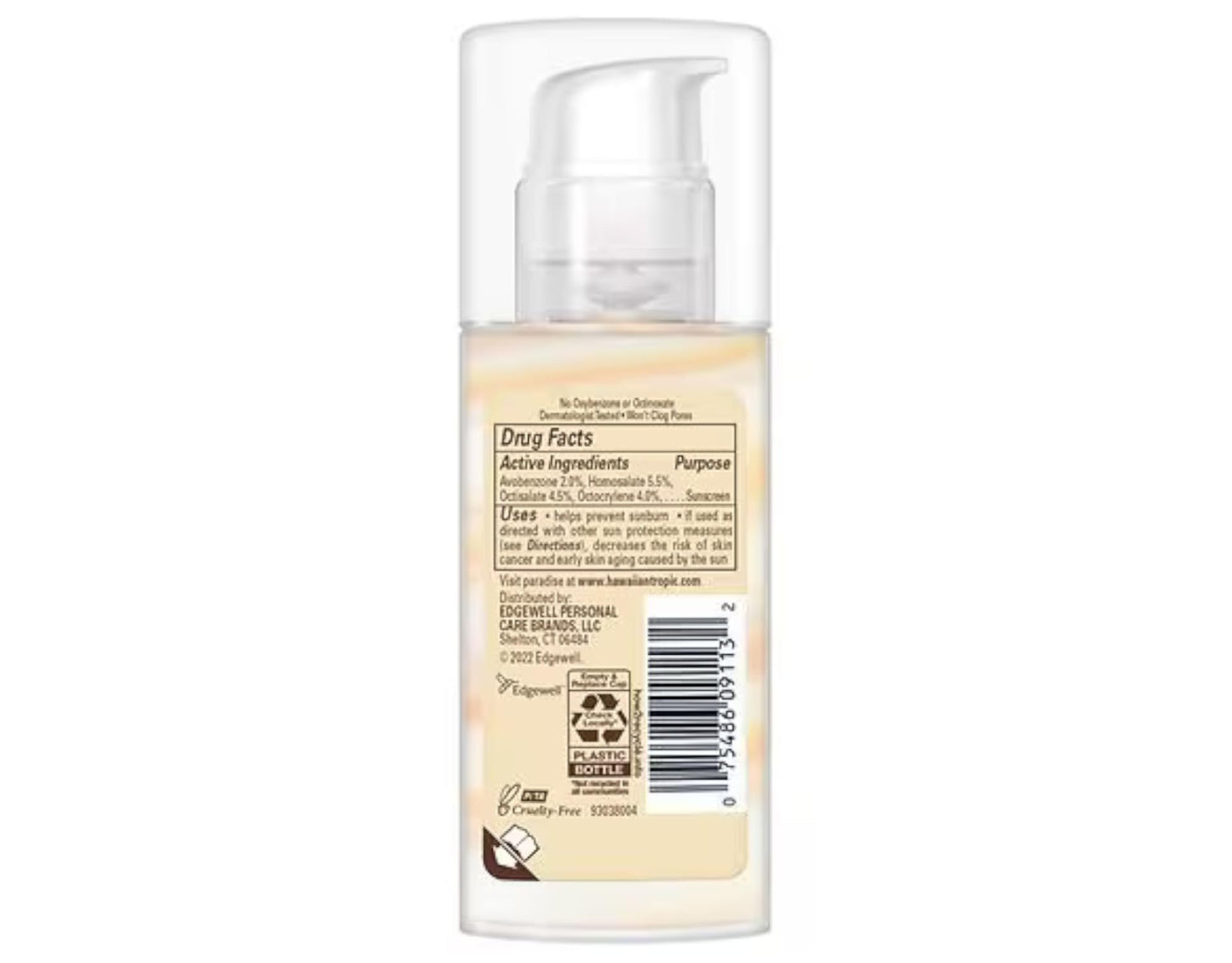 Hawaiian Tropic Weightless Hydration Lotion Sunscreen for Face SPF 30, 1.7oz (2 PACK) | Travel Size Sunscreen, Oil Free Face Sunscreen, Sunblock Face