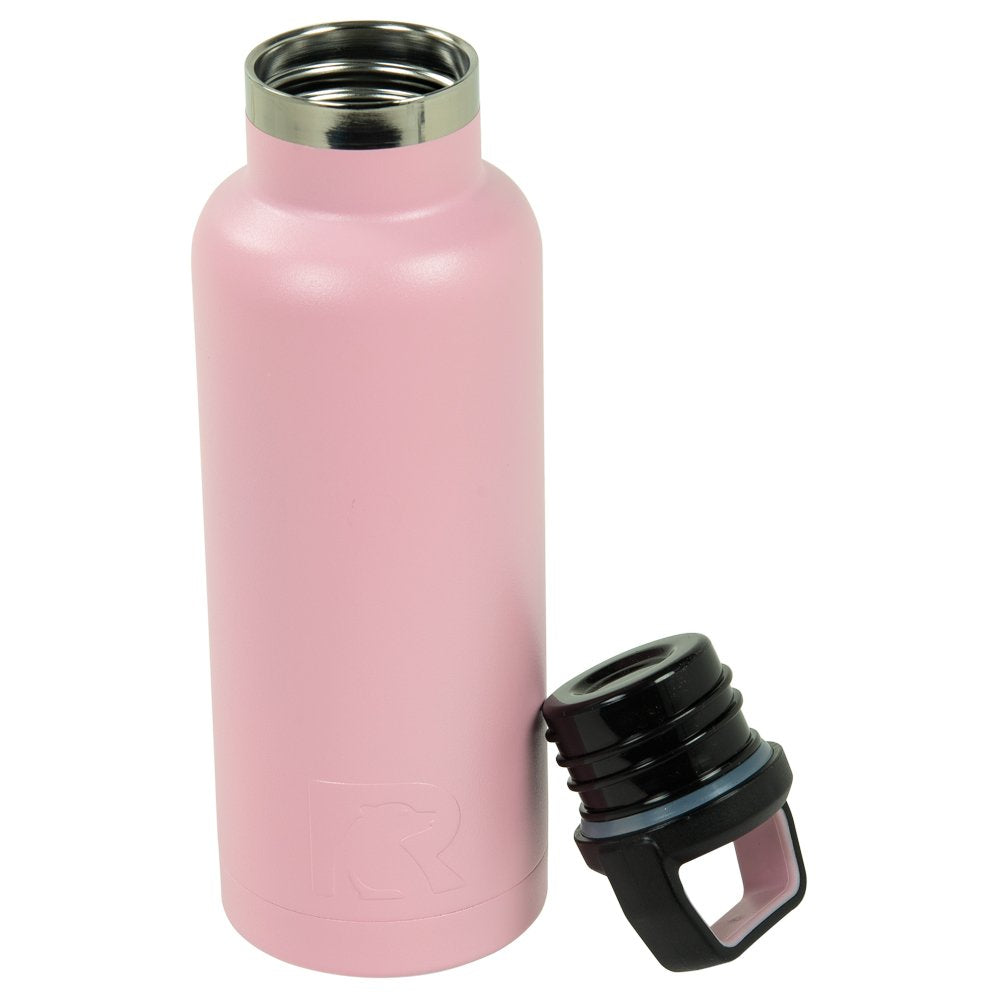 RTIC 16 oz Vacuum Insulated Water Bottle, Stainless Steel Metal, Double Wall, BPA Free, for Hot and Cold Drinks, Flamingo