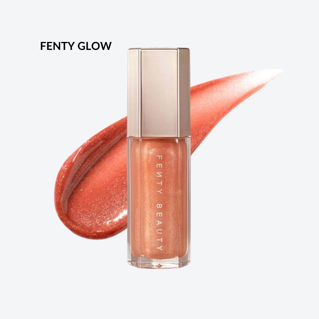 FENTY BEAUTY Glossy Posse VIII 3-Piece Lip Luminizer Set | Shades Fenty Glow Fantasy, Sugar Plumz, Spiked Hot Chocolit | 3 x 0.3 Fl Oz