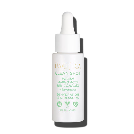 Face Serum by Pacifica - Clean Shot Vegan Amino Acid 10% Complex10% Solution l - Balancing Facial Serum for Oily & All Skin Types, Vegan