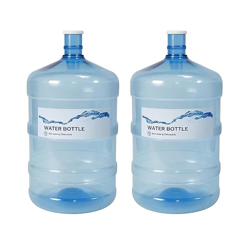 TIMPHO 5 Gallon Water Bottle - BPA Free Durable Plastic Jug with Easy Grip Handle, Reusable Container for Top and Bottom Load Water Dispensers
