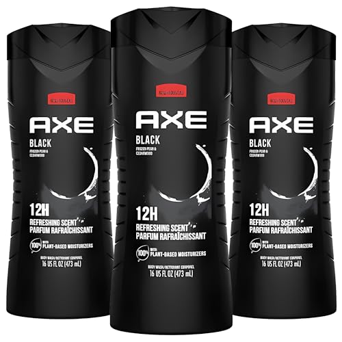 Axe Body Wash Black Frozen Pear And Cedarwood 12Hr 16 Ounce (Pack of 3)