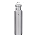 usharedo Outdoor 750ml Titanium Sports Bottle with Lid Flask Wide Mouth Water Bottle Canteen Drinking Bottle for Camping Cycling Hiking Ti3253d
