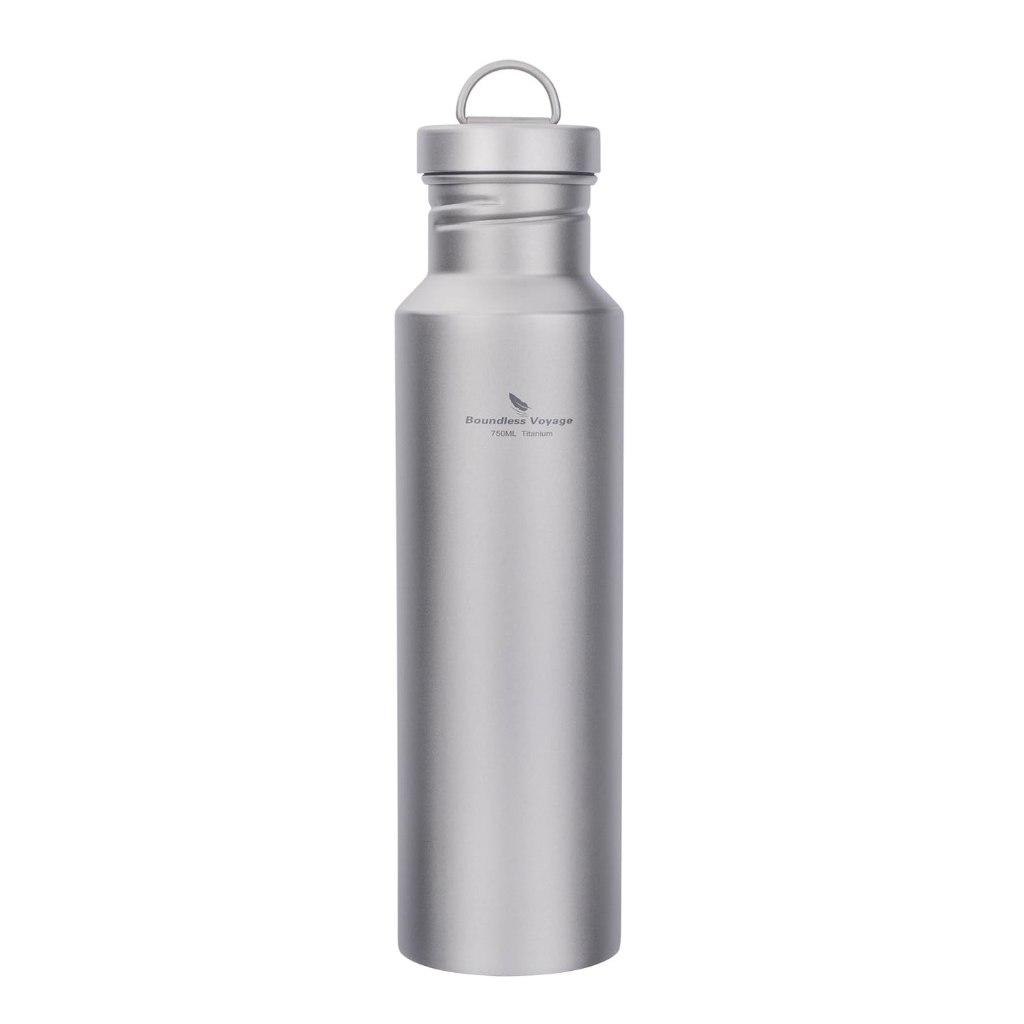 usharedo Outdoor 750ml Titanium Sports Bottle with Lid Flask Wide Mouth Water Bottle Canteen Drinking Bottle for Camping Cycling Hiking Ti3253d