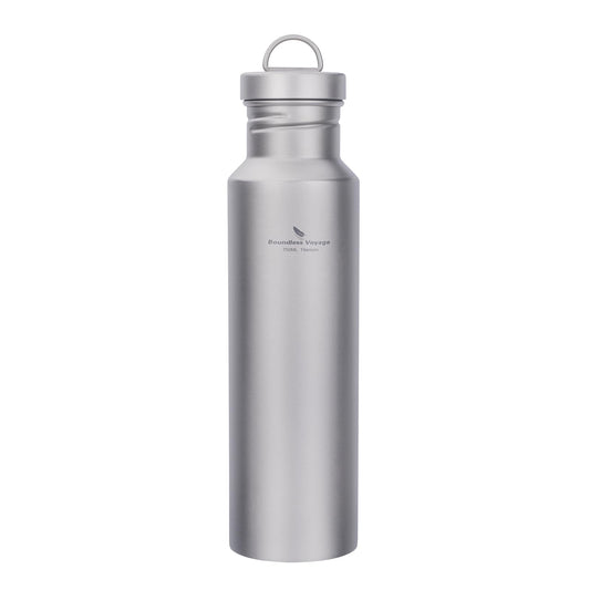 usharedo Outdoor 750ml Titanium Sports Bottle with Lid Flask Wide Mouth Water Bottle Canteen Drinking Bottle for Camping Cycling Hiking Ti3253d