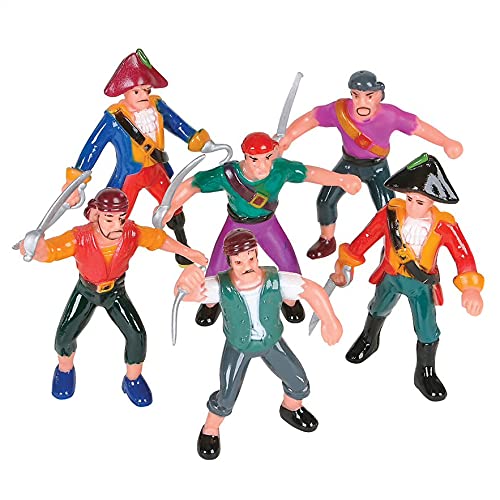 HOWBOUTDIS Pirate Playset – 10" Pirate Ship with 2" Figurines, Imaginative Playset for Kids Ages 3+, Great Gift or Party Prize