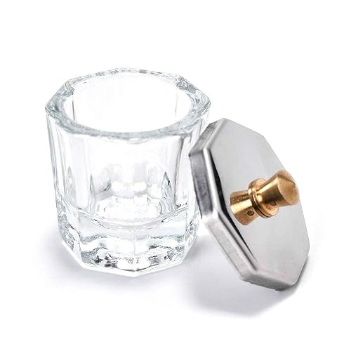 KADS Glass Bowl, 3.9 oz, Crystal Clear, Acrylic Nail Art Equipment Mixing Bowl with Lid, Dishwasher Safe, for Salon or Personal Use Beauty & Personal Care KADS