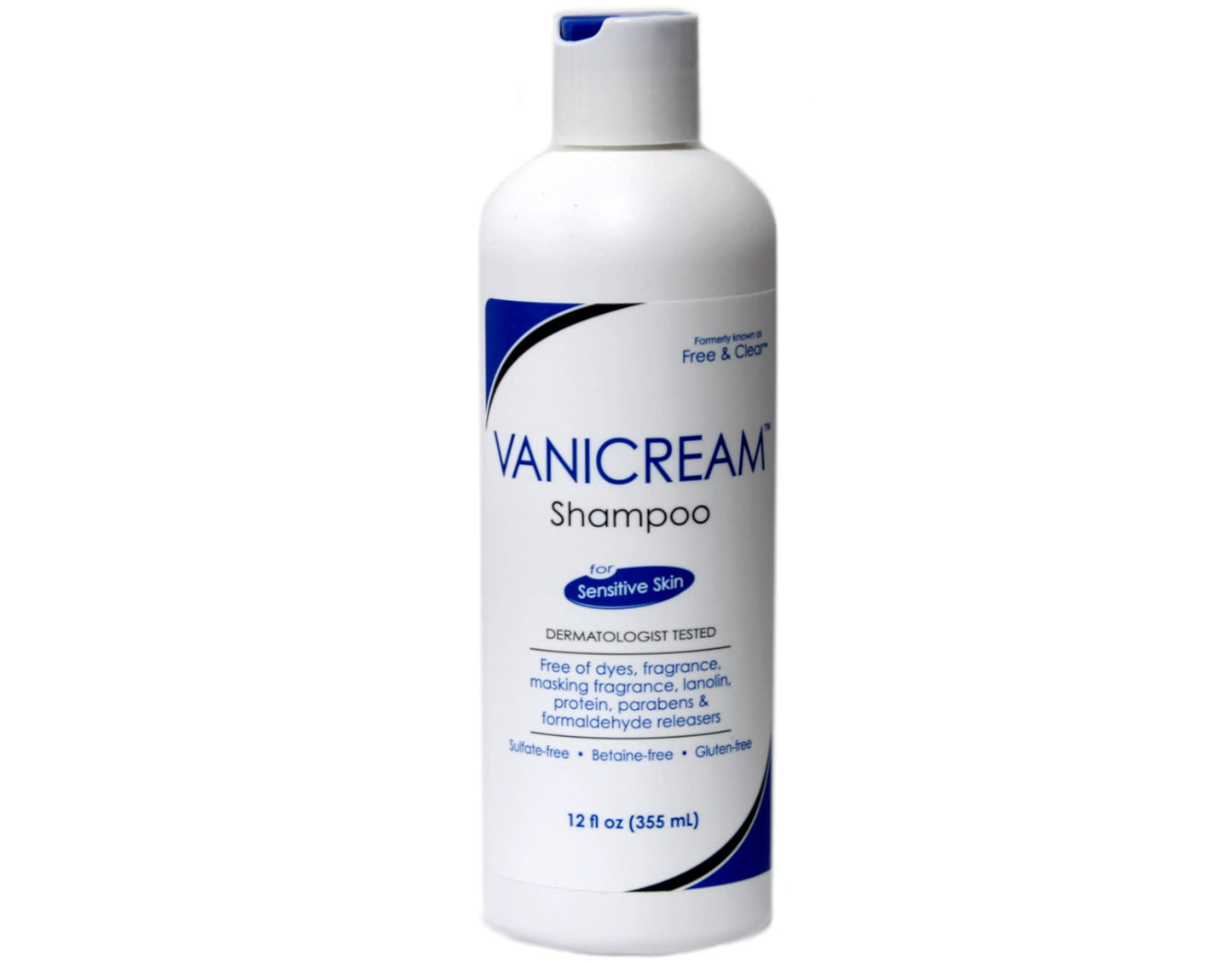 Vanicream Shampoo for Sensitive Skin, Dermatologist Tested, Free of Dyes, Fragrance, Parabens and Formaldehyde Releasers, Sulfate-Free, 12 fl oz (Pack