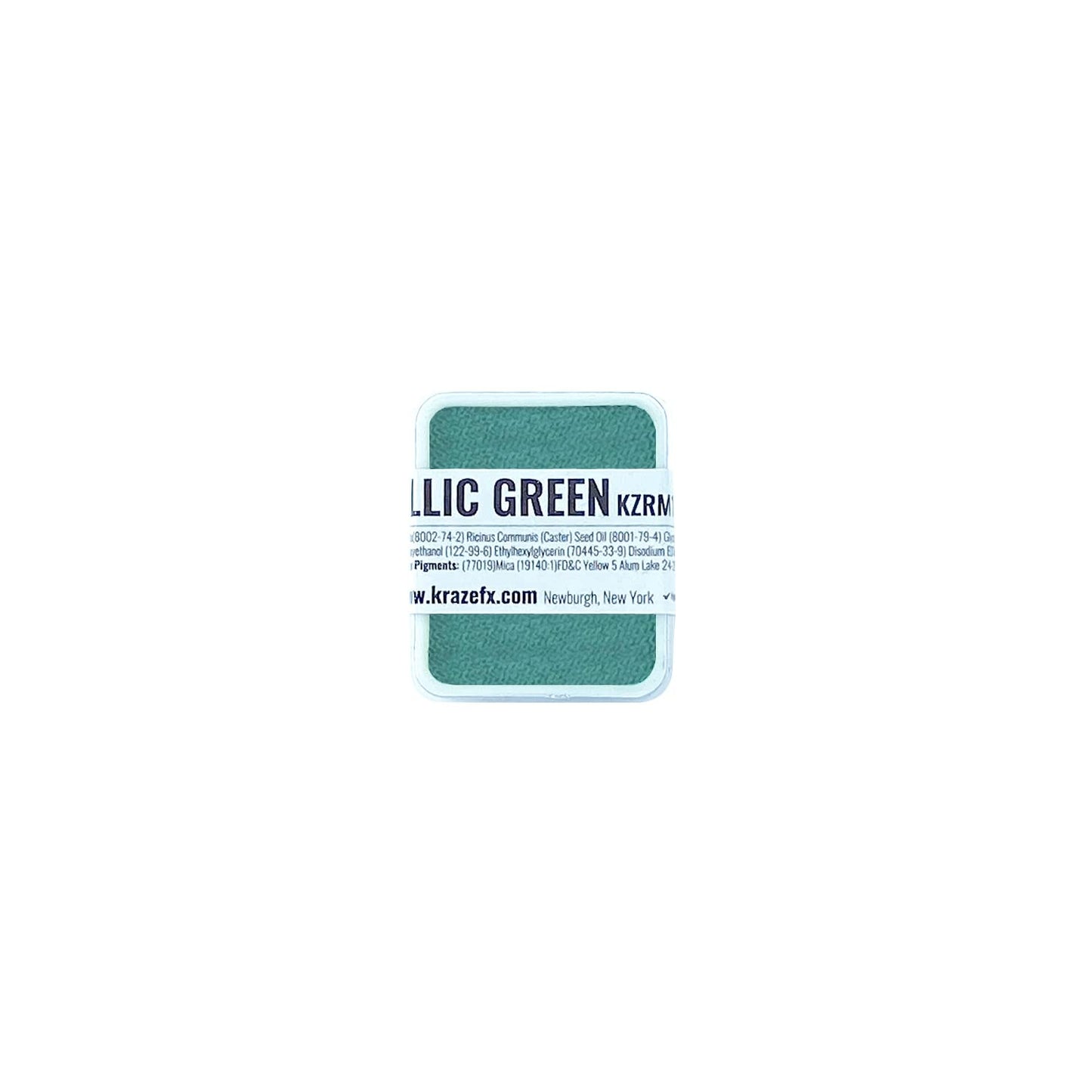 Kraze FX Face Paint Palette Refill - Metallic Green (6 gm) - Hypoallergenic, Non-Toxic, Water Activated Professional Face & Body Painting Makeup