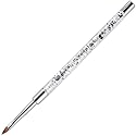 PANA 3D Kolinsky Nail Art Brush - Silver Glitter Handle, Size 4 - Acrylic Nail Art Sculpture Brush for Manicures Pedicure Salon Professional or