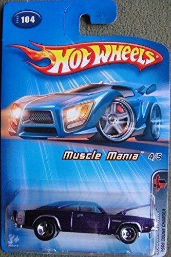 Hot Wheels 1969 Dodge Charger - Muscle Mania - Purple 104