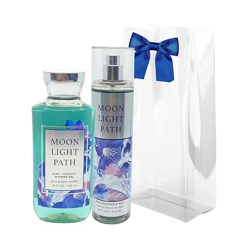 Bath & Body Works Moonlight Path 2pc bundle Shower Gel 10 fl oz and Mist 8 fl oz - Gift Set for Women