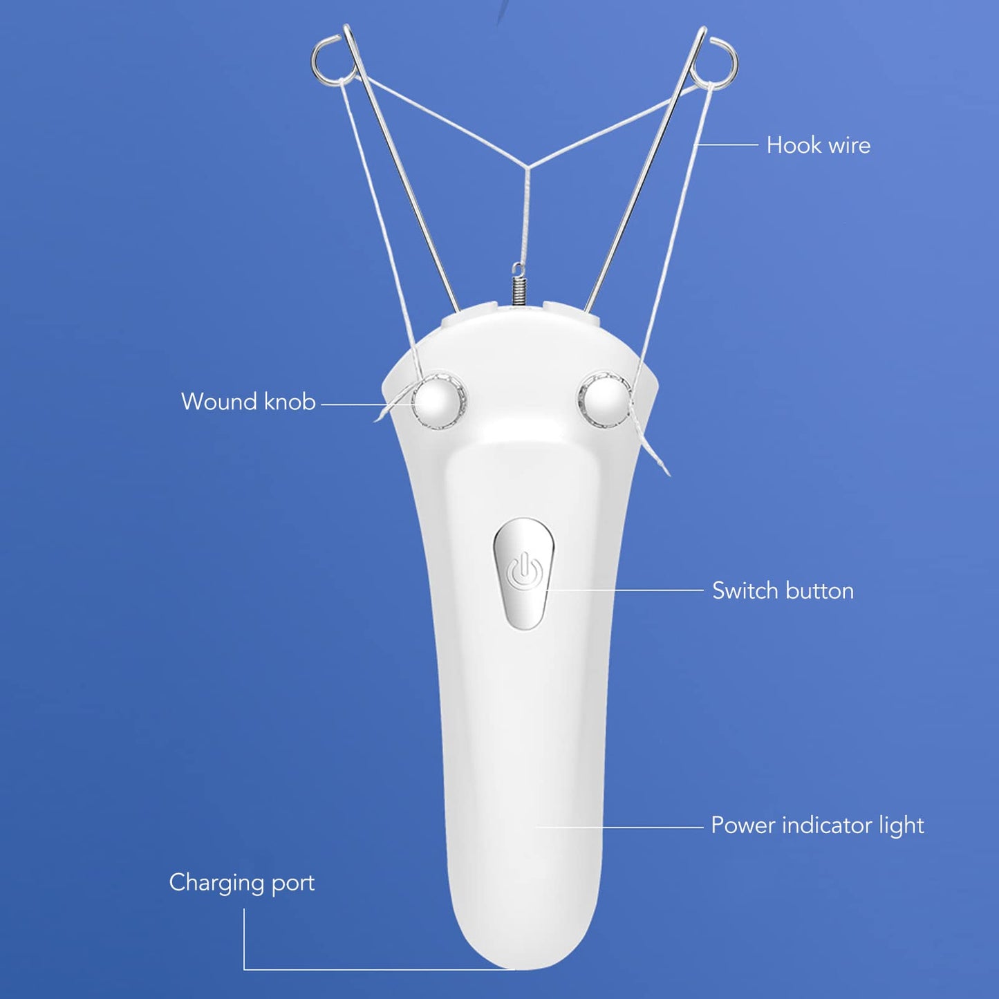 Threading Hair Removal for Women LED Light Electric Ladies Thread Hair Remover,Threader Machine Epilator for Fine Hairs on Face, Upper Lip, Arms Beauty and Personal Care Brrnoo