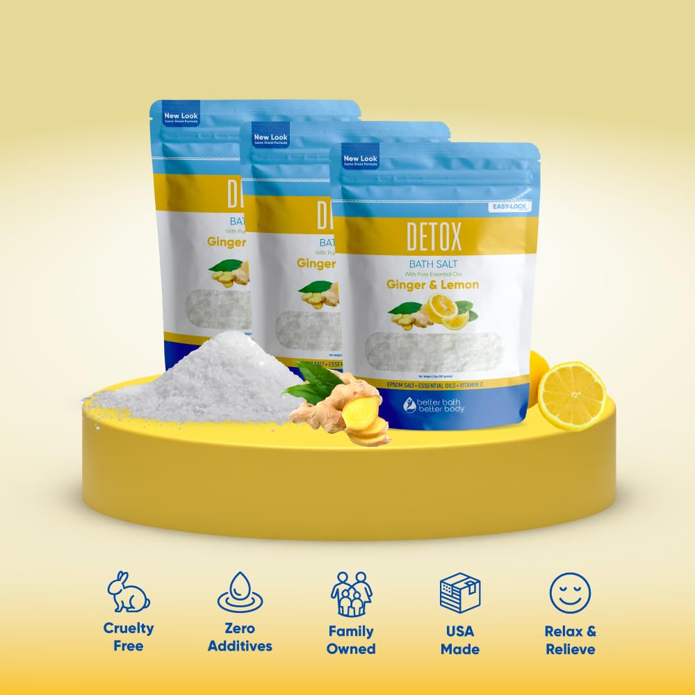 Detox Bath Salt (3-Pack) 2-Lbs Each, 6-Lbs Total