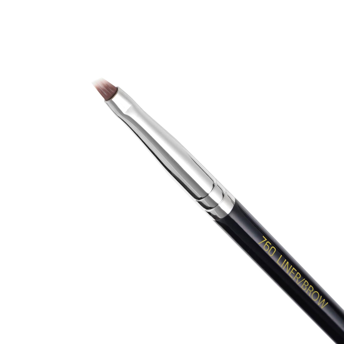 Bdellium Tools Professional Makeup Brush - Maestro Series 760 Liner/Brow - With Soft Synthetic Fibers, For Eyes & Brows (Black, 1pc)