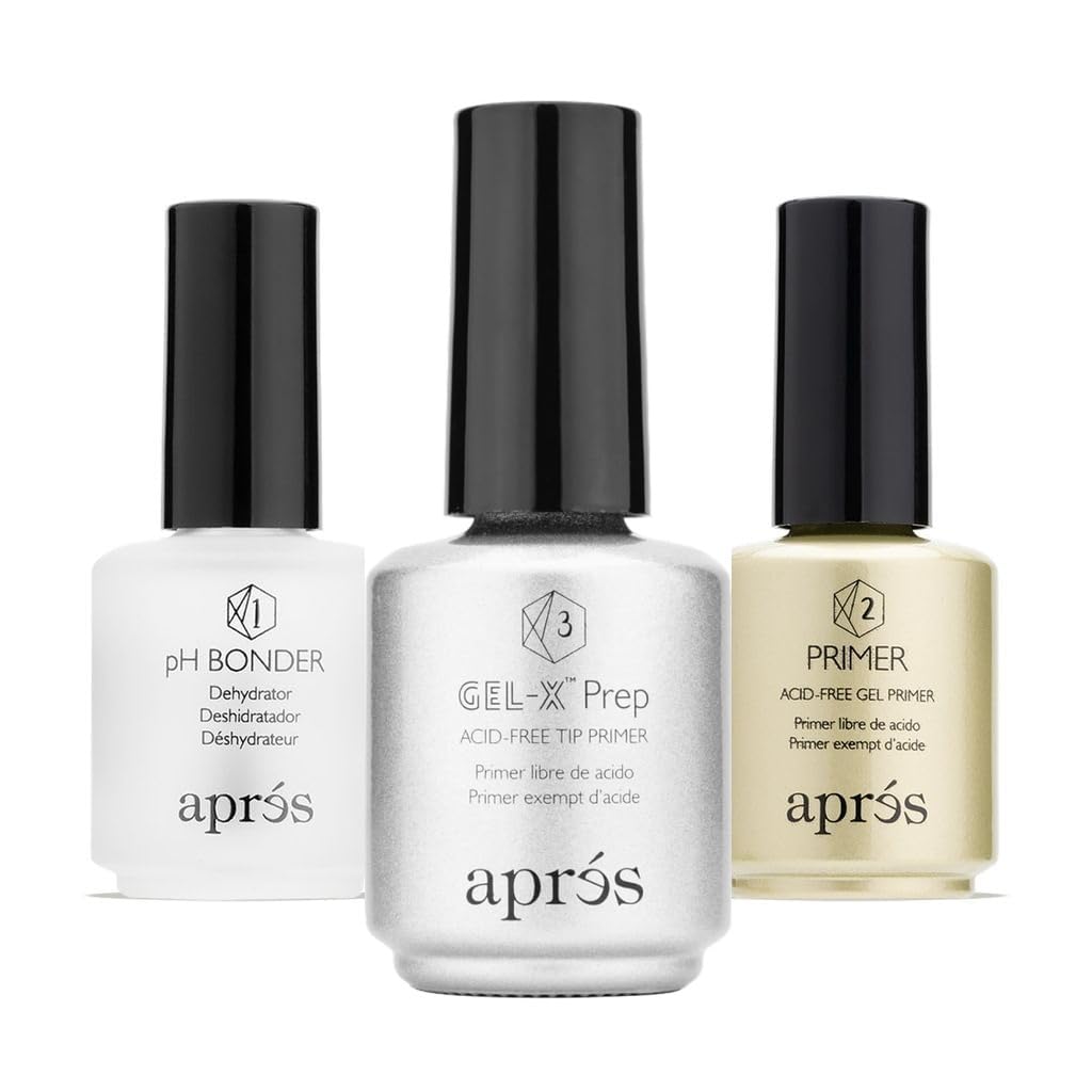 APRÉS Gel-X® Professional Nail Prep Bundle - Non-Acidic Primer, pH Bonder, Gel-X Prep, 15 ml Set Beauty & Personal Care APRÉS