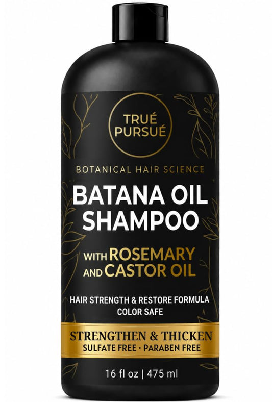 Batana Oil Shampoo for Hair Growth & Strength - Rosemary & Castor Oil Sulfate-Free Shampoo for Thinning, Dry, & Damaged Hair for Men and Women