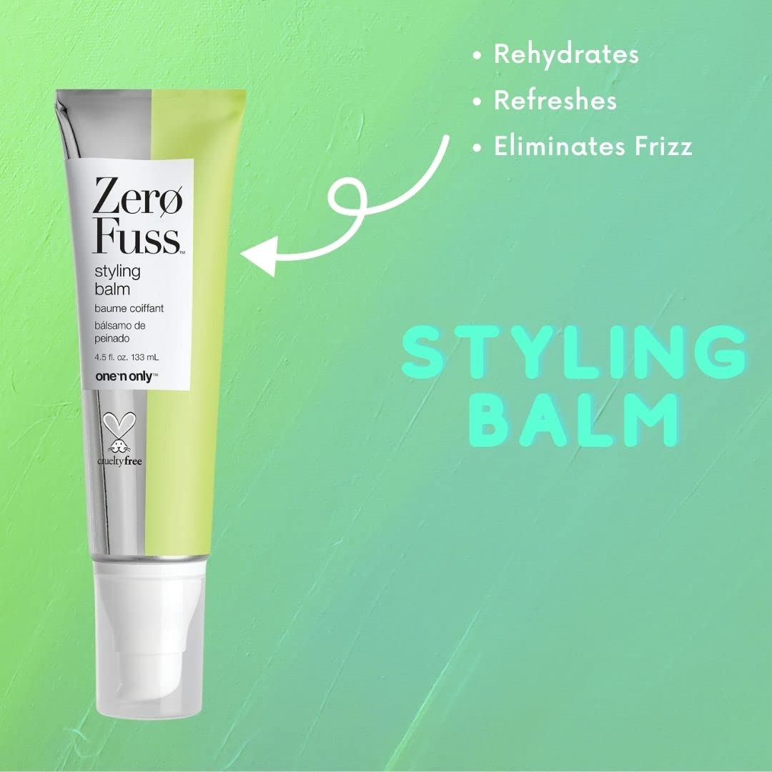 one 'n only Zero Fuss Styling Balm, Lightweight with All Day Flexibility, For Hair Types, Enhances Natural Shape, Texture, Wave, and Curl, Adds