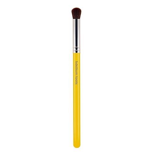 Bdellium Tools Professional Makeup Brush - Studio Series 767 Round Dome Blender - With Soft Synthetic Fibers, For Blending & Smoothing (Yellow, 1pc)