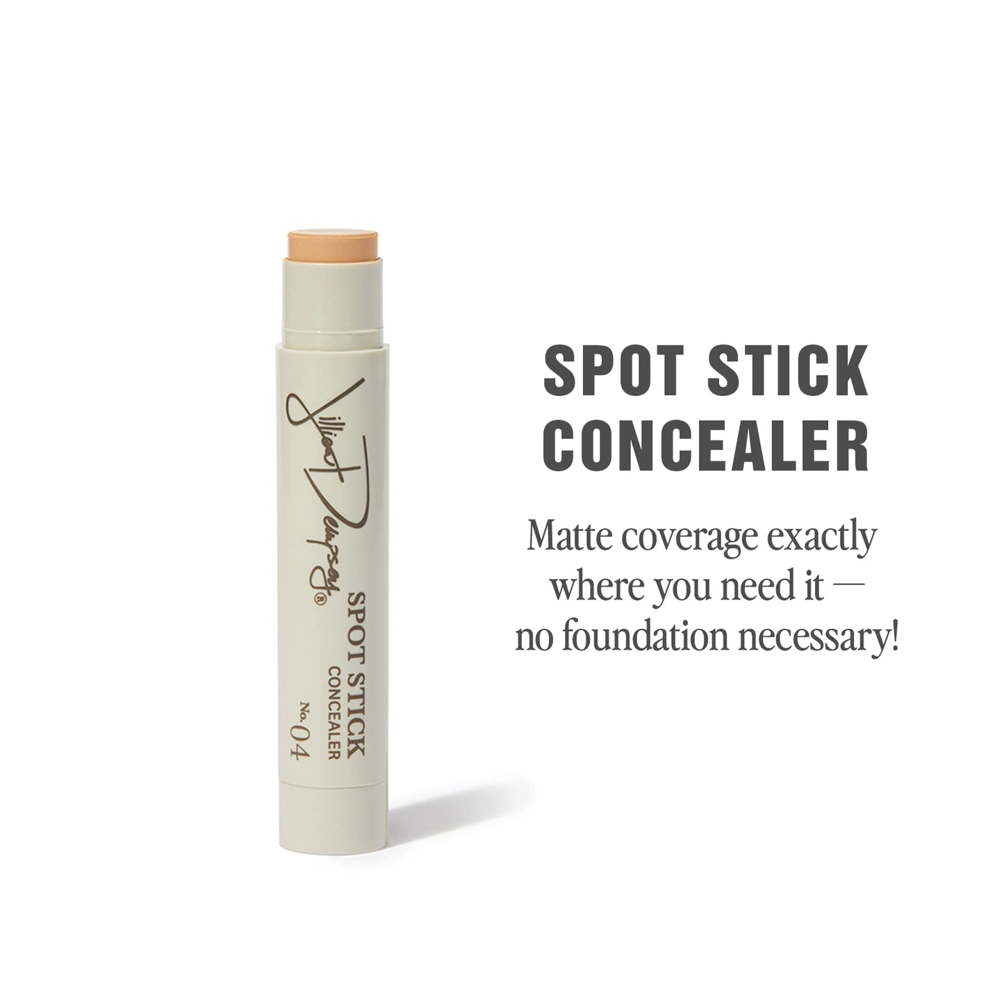Jillian Dempsey Spot Stick Concealer | Easy Blending Matte Concealer for Blemishes & Uneven Skin Tones | Shade No. 04: The Neutralizer, Light Orange