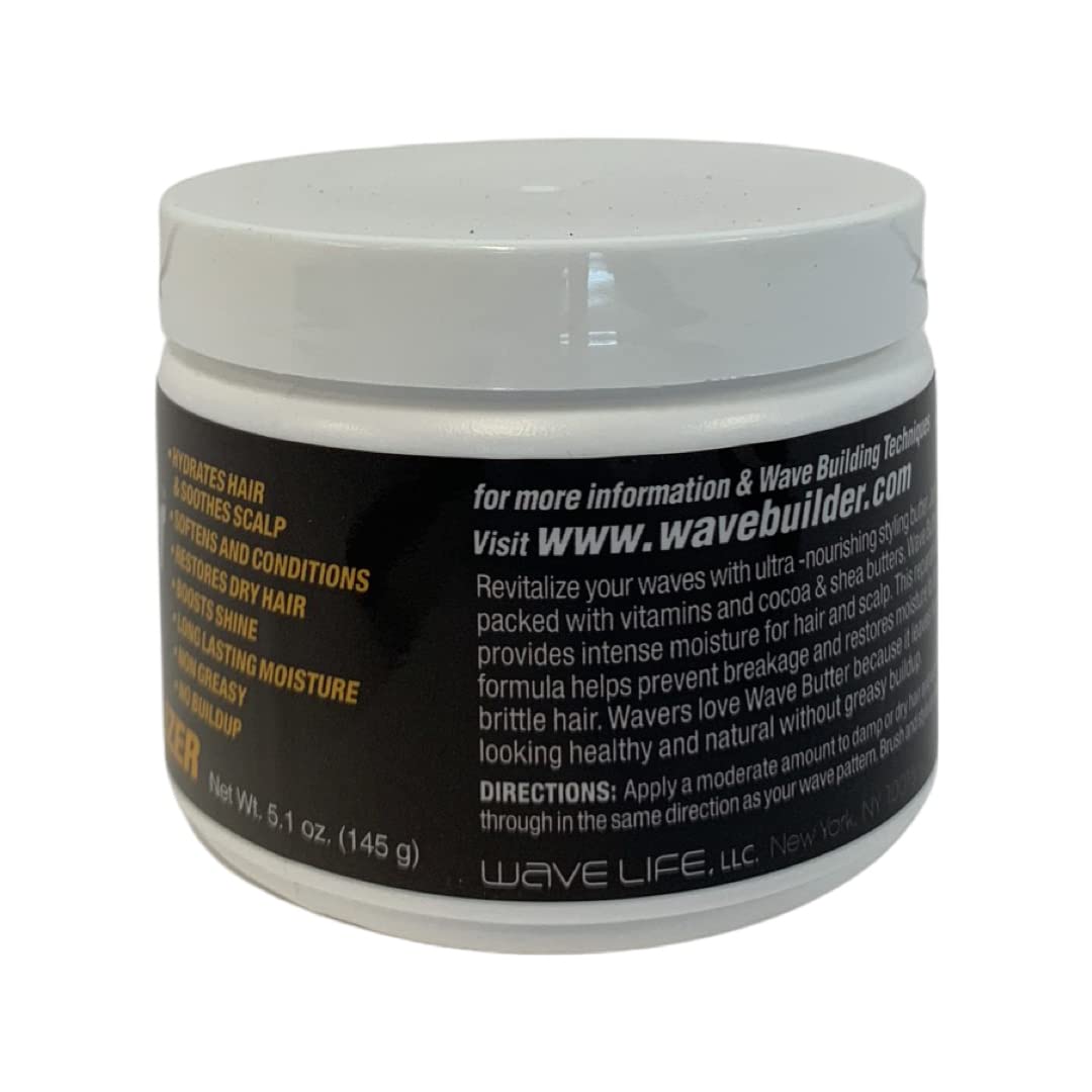 WaveBuilder Cocoa & Shea Wave Butter Moisture Revitalizer, 4.8 oz (Pack of 2)