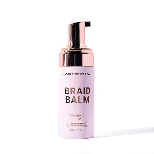 The Beachwaver Co. Braid Balm Pre-Braid Prep - Full Size (4 Fl Oz) | Frizz-Taming Primer Foam | Strengthen and Reduce Flyaways w/HiX Vegan Bond