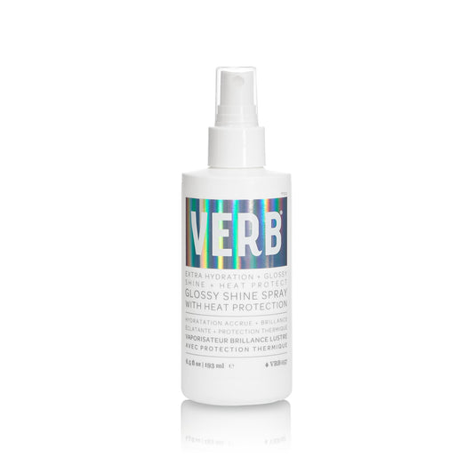 VERB Glossy Shine Spray with Heat Protection - Vegan Paraben Free Moisturizing Hair Spray without Harmful Sulfates for All Hair Types - Adds High