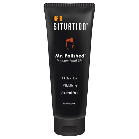 Hair Situation Medium Hold Hair Styling Gel Mr. Polished, Alcohol-Free, Anti-Frizz, No-Flaking, All Day Hold, Low Shine, Made with Vitamins Beauty & Personal Care Hair Situation
