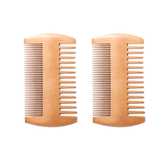 4 Pcs Wooden Beard Comb Double Sided Mustache Comb Beard Grooming Comb Fine Tooth Mustaches Comb Facial Hair Styling Comb for Men Beauty and Personal Care ccHuDE