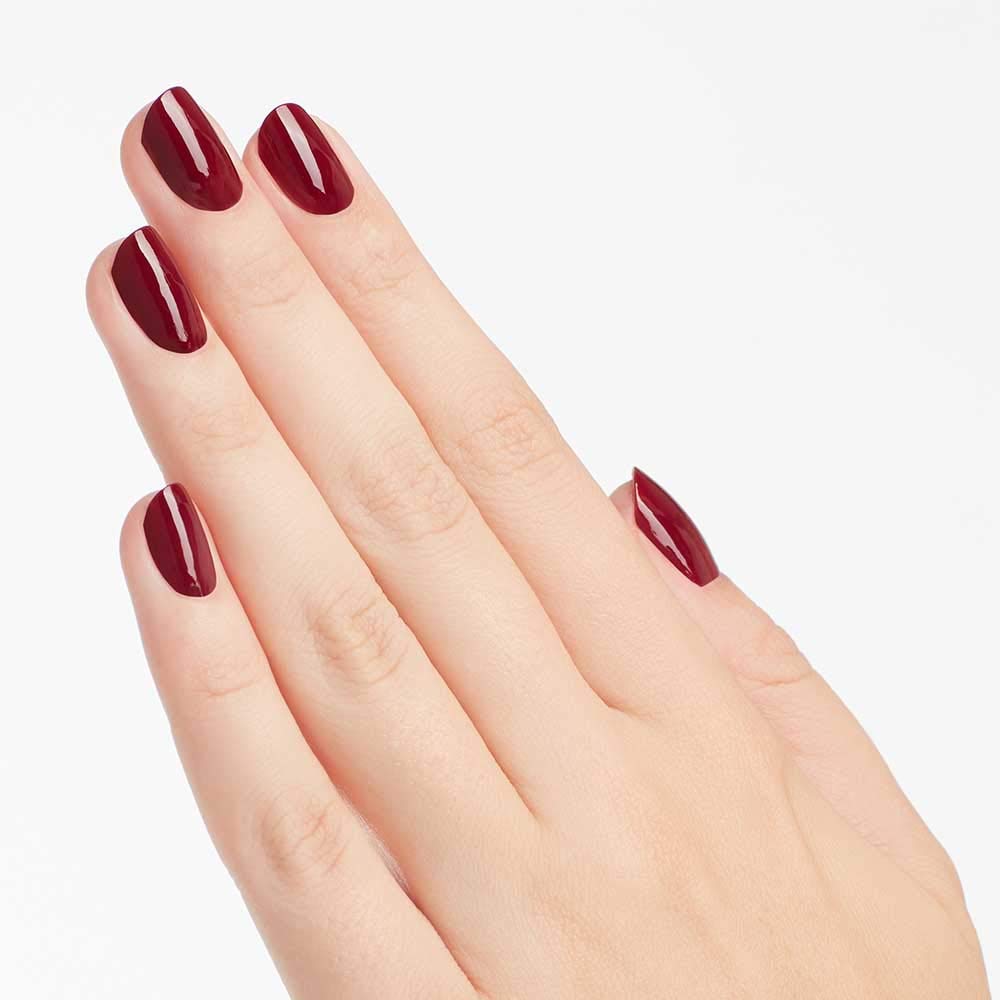 OPI Nail Lacquer We the Female | Opaque Dark Red Crème Chip Resistant Nail Polish | Washington DC Collection