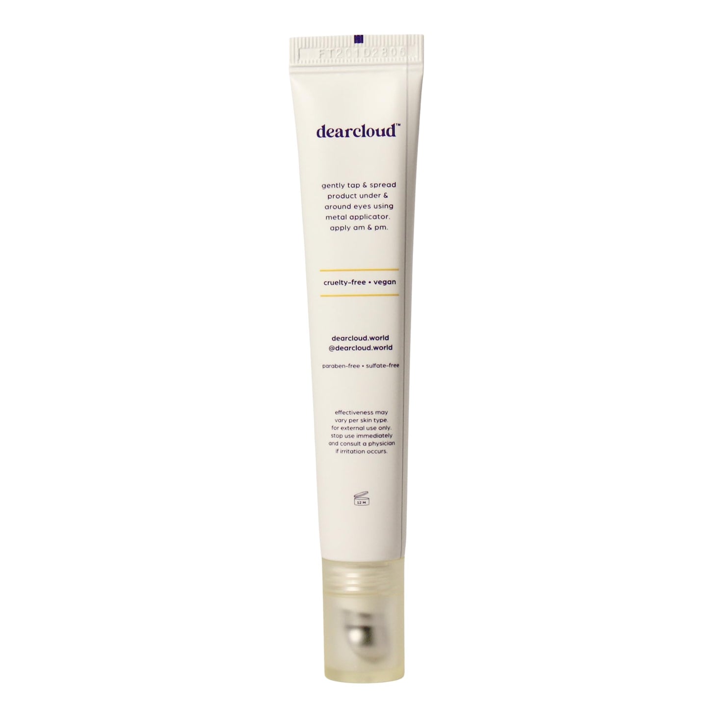 dearcloud Energy Eye Serum - Under Eye Serum for Puffiness and Bags with Vitamin C & Dipeptide-2 - Korean Skincare for Dark Circles (.68 fl oz)