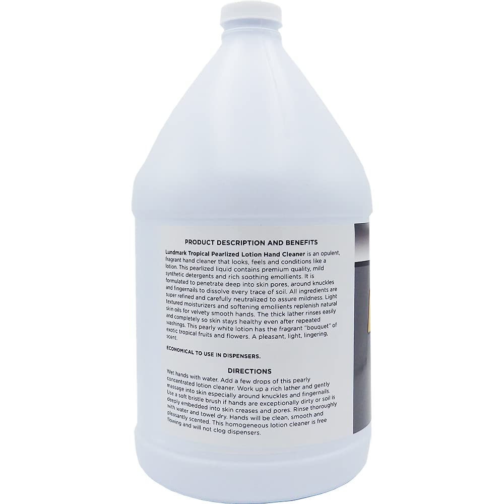 Lundmark Tropical Hand Cleaner, Pearlized Liquid Lotion Soap, 1-Gallon, 3302G01-4, Pack of 1