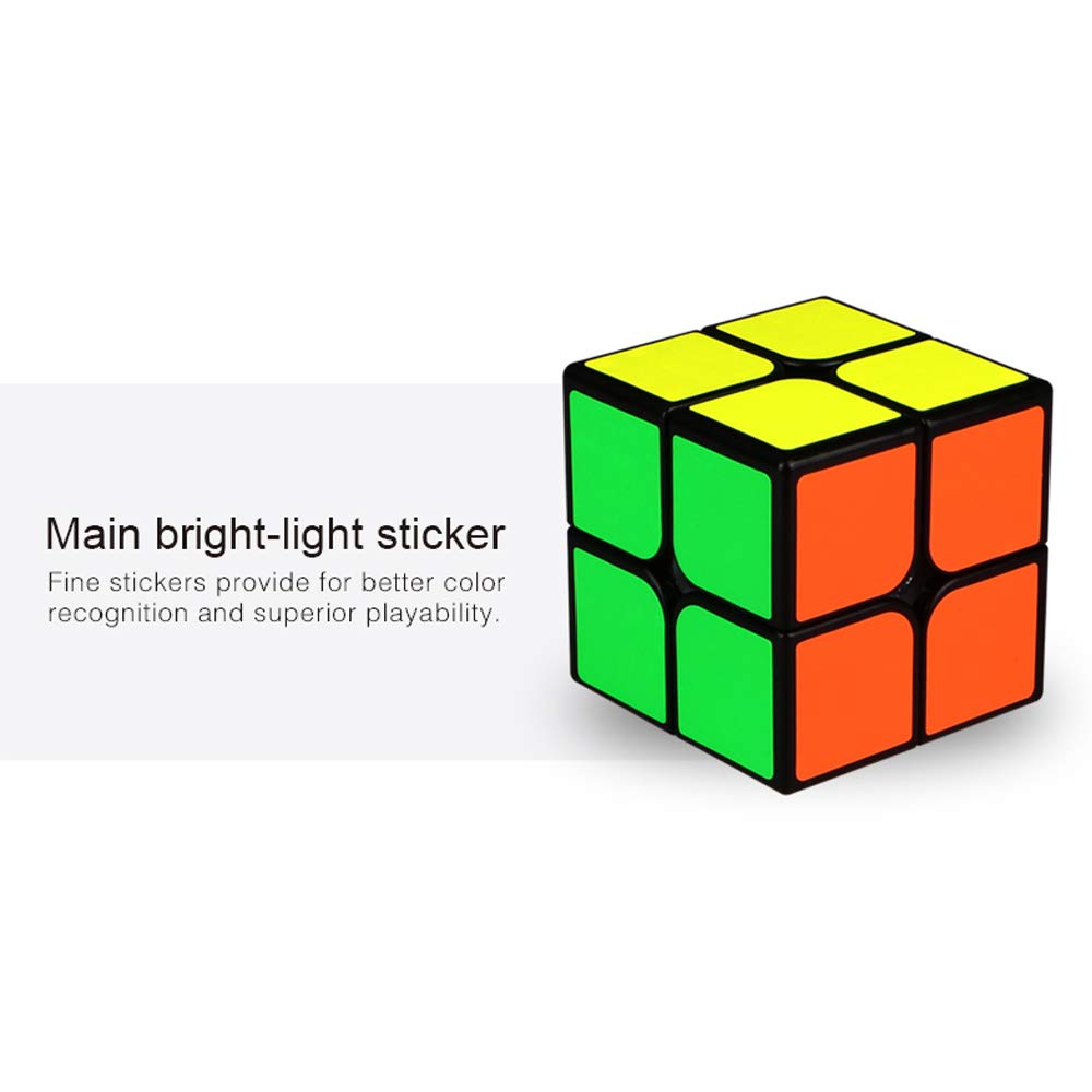 Qiyi Qidi Speed Cube 2x2 – Smooth Bright-Light Sticker, Classic Colors, Educational Puzzle Toy to Improve Child’s Concentration & Responsiveness
