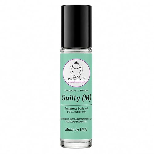 ZEKA PARFUMERIE Compare to Aroma compatible with Guilty for Men Fragrance Body oil on 1/3 oz (9.86ml) Travel size Roll-On Botlle