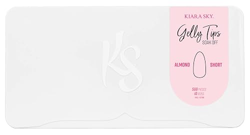 Kiara Sky Gelly Tips Soak Off Soft Gel Nail Extension (Almond Short) False Press On Nail Beauty & Personal Care KIARA SKY