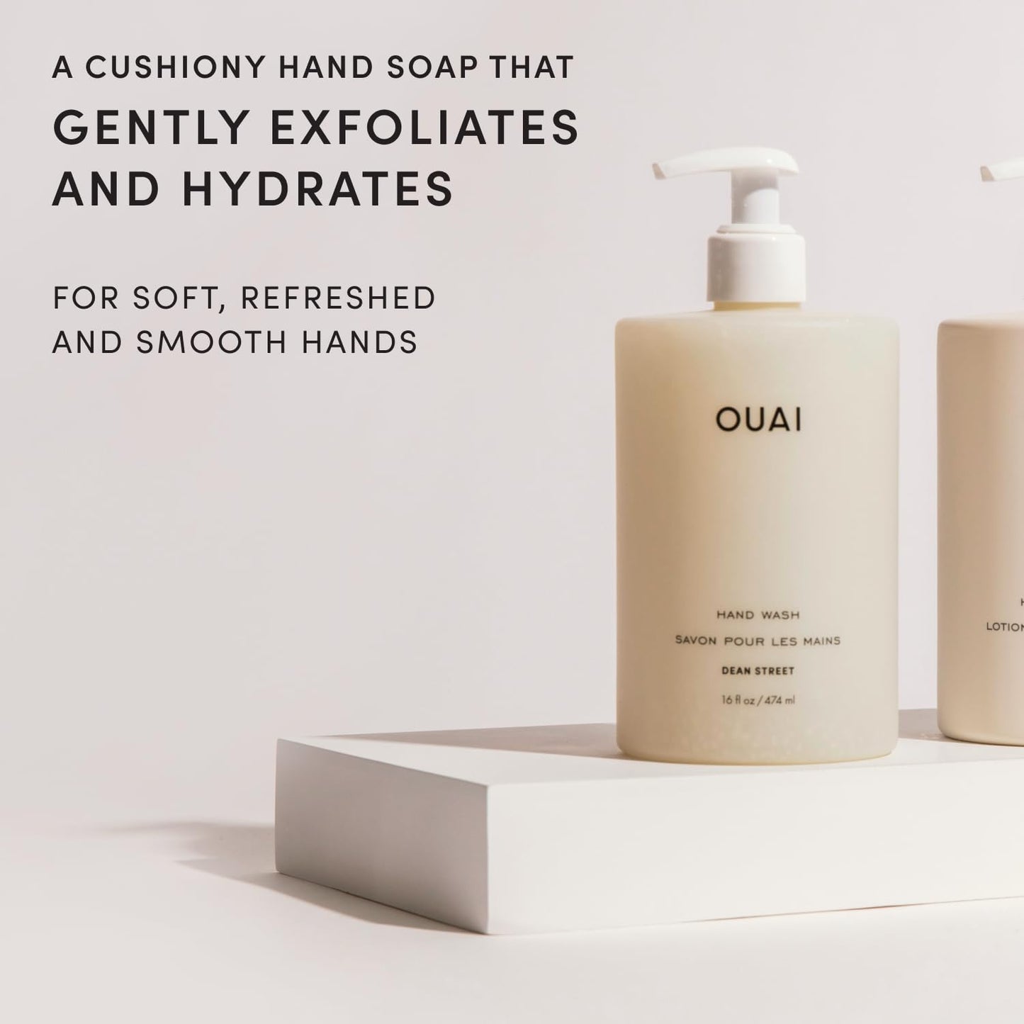 OUAI Hand Wash, Dean Street - Liquid Hand Soap with Jojoba, Avocado, & Rose Hip Oil for Replenished Skin - Gentle Exfoliating Kitchen & Bathroom Soap Beauty and Personal Care OUAI