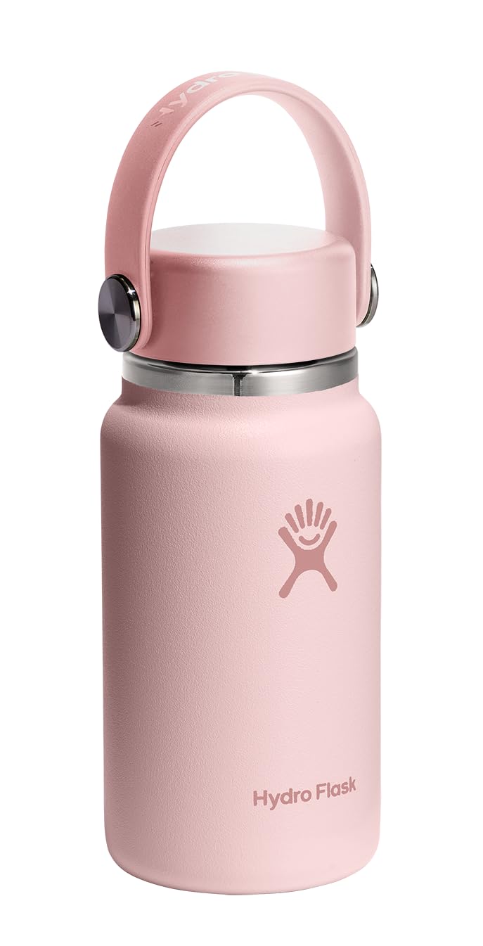 Hydro Flask Micro Water Bottle - Insulated Leak Proof Mini Flask - Stocking Stuffer or White Elephant Gift 6.7 Oz Trillium