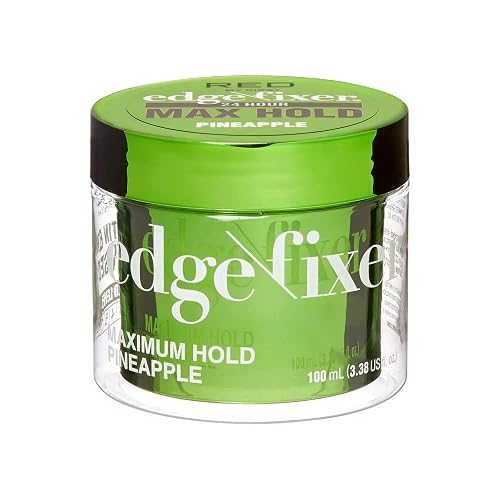 Red by Kiss Edge Fixer Hair Shine Gel, 24 Hour Max Hold, Non-Flaking, Biotin B7 Infused, Natural Styling, Professional Edge Control Wax, Perfect