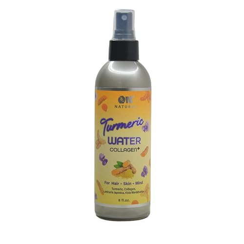 Turmeric Water Collagen Facial and Hair Mist, 8oz Facial and Hair Mist