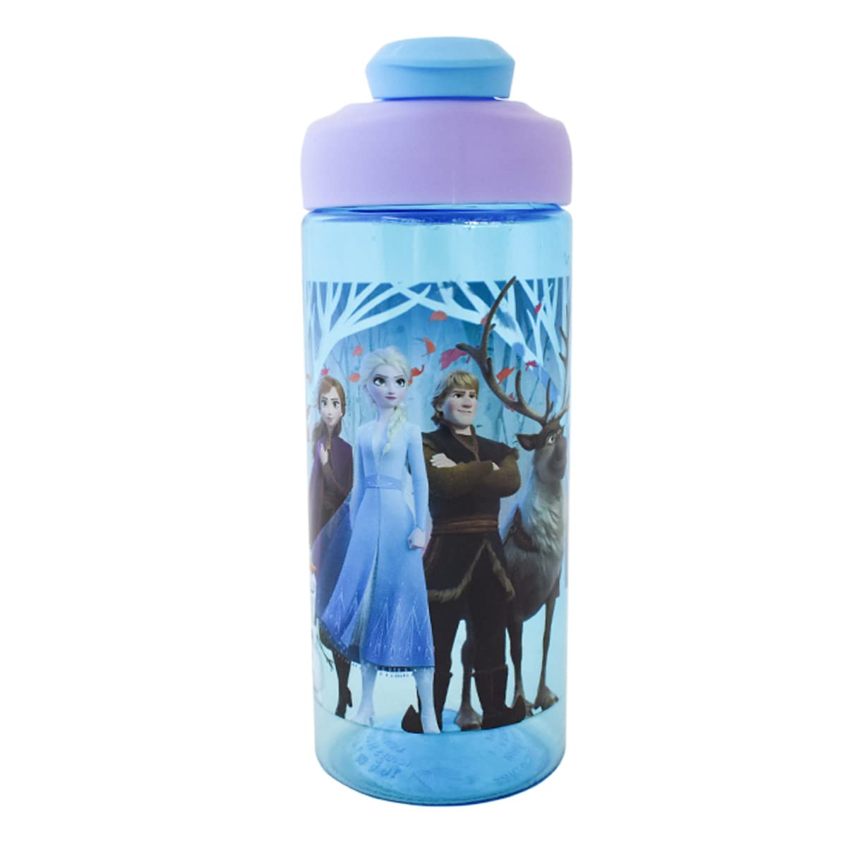 [3-Pack] Disney Frozen II 16.5oz Kids Sullivan Sports Water Bottle, BPA-Free, Blue/Purple, Elsa Anna Olaf