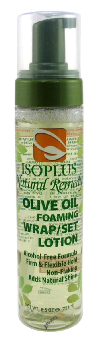 Isoplus Natural Remedy Olive Oil Foaming Wrap/Set Lotion 8.5 Ounce (Pack of 6)