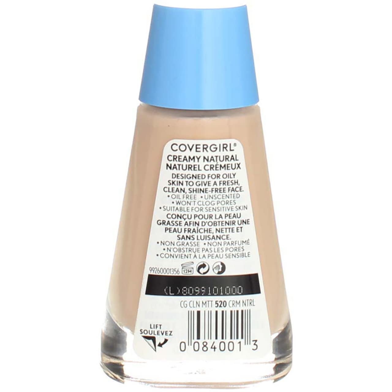 CoverGirl Clean Oil Control Liquid Makeup, Creamy Natural 520 1 fl oz (30 ml)