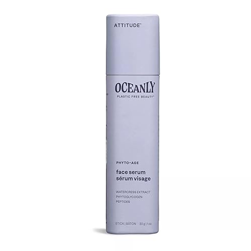 ATTITUDE Oceanly Face Serum Stick, EWG Verified, Plastic-free, Plant and Mineral-Based Ingredients, Vegan and Cruelty-free Beauty Products, PHYTO