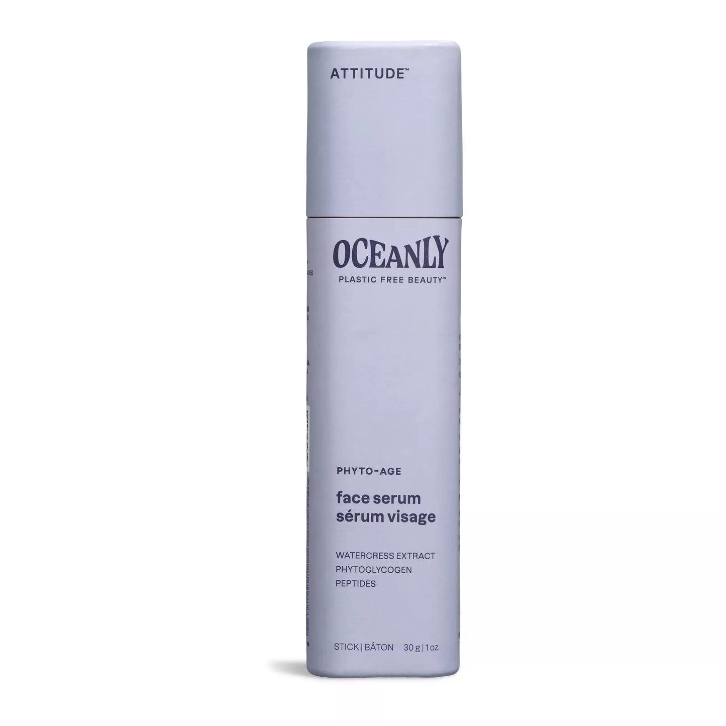 ATTITUDE Oceanly Face Serum Stick, EWG Verified, Plastic-free, Plant and Mineral-Based Ingredients, Vegan and Cruelty-free Beauty Products, PHYTO