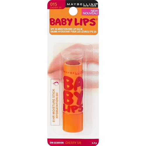 Maybelline Baby Lips Moisturizing Lip Balm , Cherry Me 0.15 oz (Pack of 2)