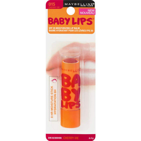 Maybelline Baby Lips Moisturizing Lip Balm , Cherry Me 0.15 oz (Pack of 2)