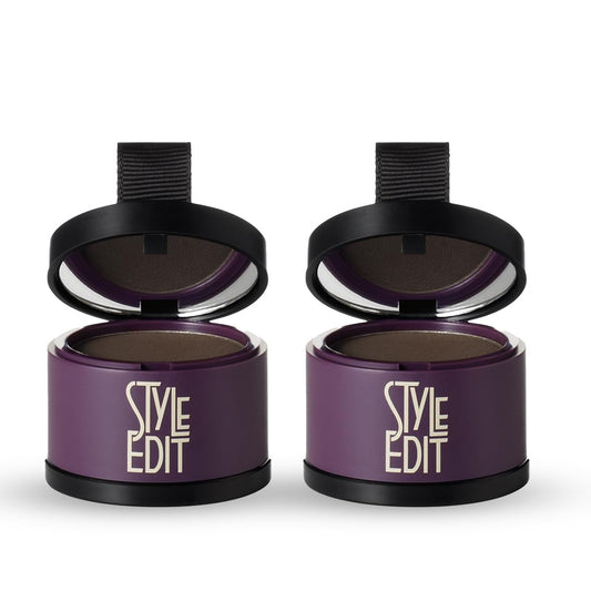Style Edit Root Touch Up Powder | Temporary Hair Color for Gray Roots and Thinning Hair | Salon-Quality, Transfer-Resistant Hair Concealer | Dark Beauty & Personal Care STYLE EDIT