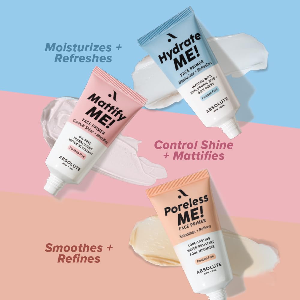 Absolute New York's Silky Smooth Skin Enhancing Face Primer (Poreless Me!, 1.01 fl oz)