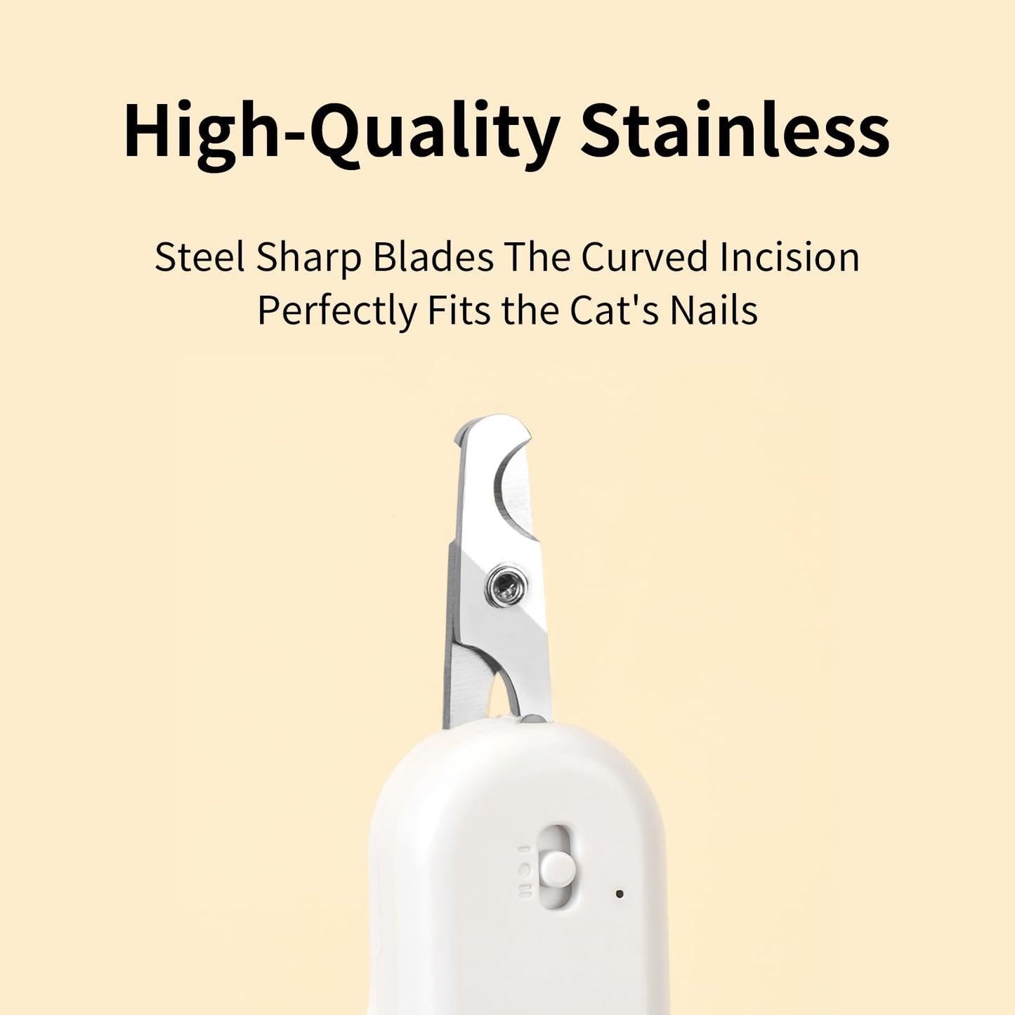 PAKEWAY Pet Nail Clipper with LED & UV Light – Sharp Angled Blade for Safe Grooming of Cats, Dogs, Rabbits & Small Animals